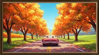Autumn Road Trip in 4K | Cozy Fall Drive Wall Art | Frame TV Aesthetic