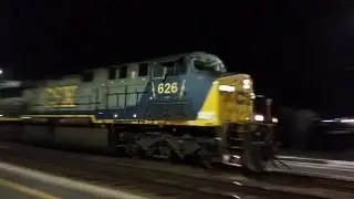 [CSXT]626 GE AC60CW [YN2] & 438 GE AC44CW [YN2]Leads K872-15 Loaded Tank Train In Fay NC