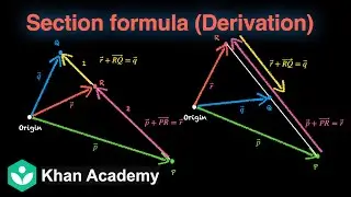 Section formula in 3D (Derivation) (Hinglish) | Vector Algebra | Grade 12 | Math | Khan Academy