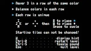 Million Perfect Tiles by 4am - Apple II binary logic game
