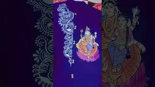 Maa Durga and Maa Lakshmi in Tanjore painting style fabric painting #youtubeshorts  #shorts