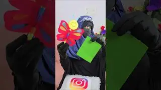 Paper butterfly craft idea for kids/ Paper butterfly making at home #ytshorts ##shorts #craft #viral