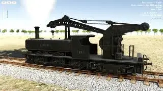 LOCO Railroad. Tank Crane Locomotive in the Middle of Nowhere