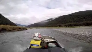 Jetboating the Clarke river, Haast, New Zealand