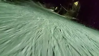 1/24/21 Devils Head Cyclops Icy Night Skiing with Crash