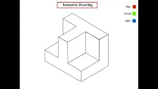 طريقة رسم المنظور الهندسي والمساقط 01 Isometric Drawing