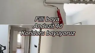 Beyaz Duvar Gitti, Filli Boya Andezit 40 Geldi! Koridoru Yeniden Boyadım  #filliboya 