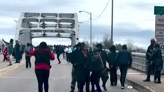 CeeLo Green crosses Edmund Pettus Bridge in Selma, Alabama