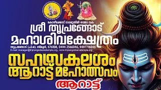 തൃപ്രങ്ങോട് മഹാശിവക്ഷേത്രം സഹസ്രകലശം ആറാട്ട്  മഹോത്സവം     തത്സമയം