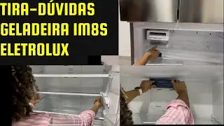 Tira-d&uacute;vidas Geladeira Eletrolux IM8S - prateleira retr&aacute;til - tasteguard - ice Twister
