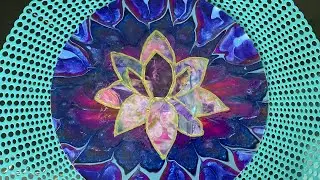 &ldquo;Lotus Lily&rdquo;- When Acrylic Skins and Pour Painting Meet&hellip; ~ Fluid Art