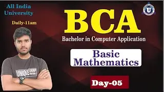 #bca || Базовая математика || День - 05|| Математика BCA на хинди || на весь семестр || Панди сэр
