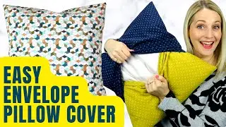 Pillow Cover Tutorial Envelope Style // Beginner Sewing Tutorial