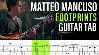 Matteo Mancuso Footprints Tab - Guitar Tutorial Lesson - How to Play