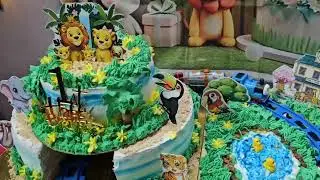 3kg Jungle Theme Cake without fondant | To Place Order: Rishi_Delights 