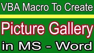 Create Picture Gallery in Word Document