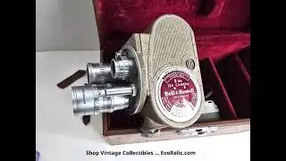 1950s Bell & Howell 8mm Movie Camera Model 134 with Case