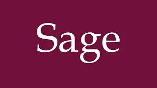 How to Pronounce ''Sage'' (Legend) Correctly in German