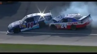 NASCAR Crash | Elliot Sadler and Brett Butler make contact at Chicagoland (2013)
