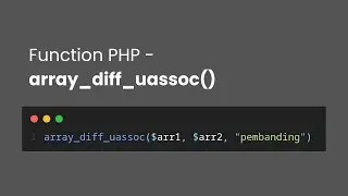 Function PHP - array_diff_uassoc( ).