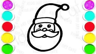 Cute Santa Claus Drawing, Painting & Coloring For Kids and Toddlers_ Kids Art