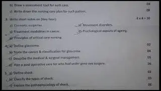 B.Sc. Nursing 3rd year old Paper, 2021, Medical Surgical Nursing-2, MSN-2 , RUHS old paper,