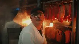 Smoking 5-10T of natural meat in a shop in Sinaia, Romania for sale