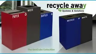 GeoCube Indoor Steel Recycling Bins