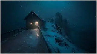 Trapped in a Remote Cabin During a Violent Winter Storm┇Heavy Wind & Snow Sounds for Sleeping