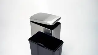 Innovaze 2.6 Gal./10 Liter Slim Stainless Steel Step-on Trash Can for Bathroom and Office