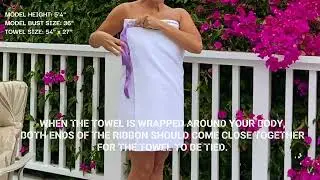 UWRAPT - Towel & Towel Wrap for Women w/ Tie Adjustable Closure