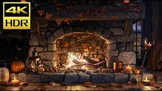 ozy Autumn Fireplace Ambience &ndash; Candlelight, Crackling Fire & Relaxing Fall Evening