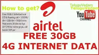 Free 31 GB data  airtel sim me I 31 GB data Free II Tech Saurabh