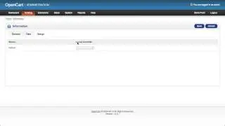 OpenCart Lesson 10: Information Pages