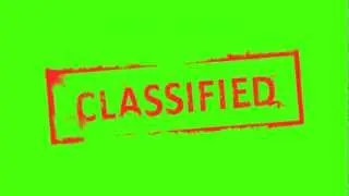 Classified Authorized Rubber Stamp - Green Screen Animation