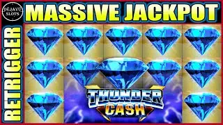 WOW INCREDIBLE THIS IS MASSIVE JACKPOT HANDPAY HIGH LIMIT THUNDER CASH SLOT MACHINE