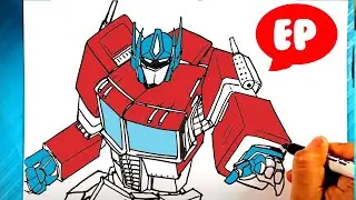 AWESOME How to Draw TRANSFORMERS - OPTIMUS PRIME