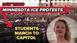 RAW VIDEO: Aerials over St. Paul school walkouts as protests grow after Renee Good