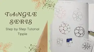 Tipple Tangle - step by step for beginners - tutorial how-to draw
