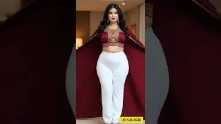 Royal Plus Size Look 👑 |  Indian Beauty in Red Embroidered Suit | Desi Queen Style#trending #style