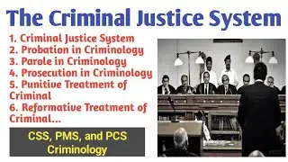 Criminal Justice System in Criminology | Punitive and Reformative Treatment of Criminals | CSS & PMS