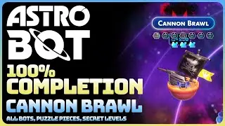 Astro Bot - Cannon Brawl (All Collectible Locations: Bots || Puzzle Pieces)