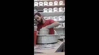 handmade ceramic fermenting crock demonstration