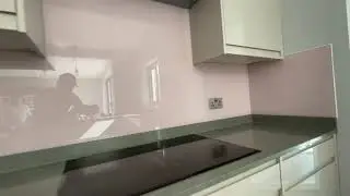 Marshmallow Pink Kitchen Splashbacks by &reg;CreoGlass, www.creoglass.co.uk