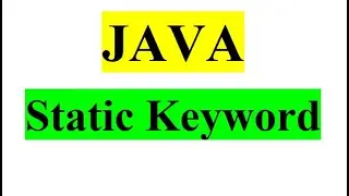 How to use static variable, static method, static block in Java in Tamil || Static keyword in Java