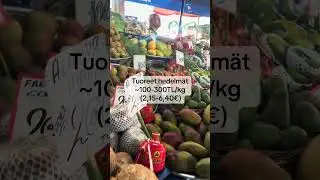 Vihannesmarkkinoiden hinnat Alanyassa 2025 🥑🌽🧀 #turkki #vlog #travel #alanya #minivlog #markkinat