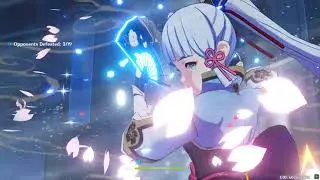 Kamisato Ayaka: Skills & Animations Test Run (Genshin Impact)