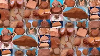 Red Mud Dipping and crumbling In water 💦🤤🔥❤️😍 Mouthwatering 
