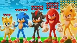 Ce personaj din filmul Sonic are cea mai multă viață în Minecraft? (mod Sonic)