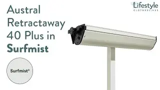 Austral Retractaway 40 Plus Clothesline in Surfmist - Lifestyle Clotheslines